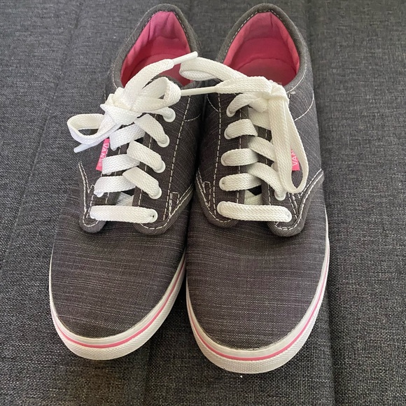 Vans Atwood Low Top Canvas Grey/Pink Skate Casual Womens Sneakers-Sz-5 - Picture 5 of 15